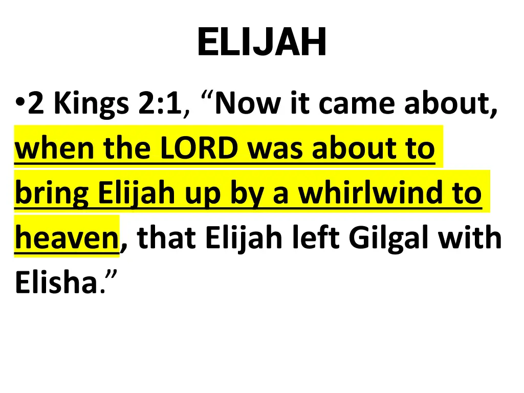 elijah
