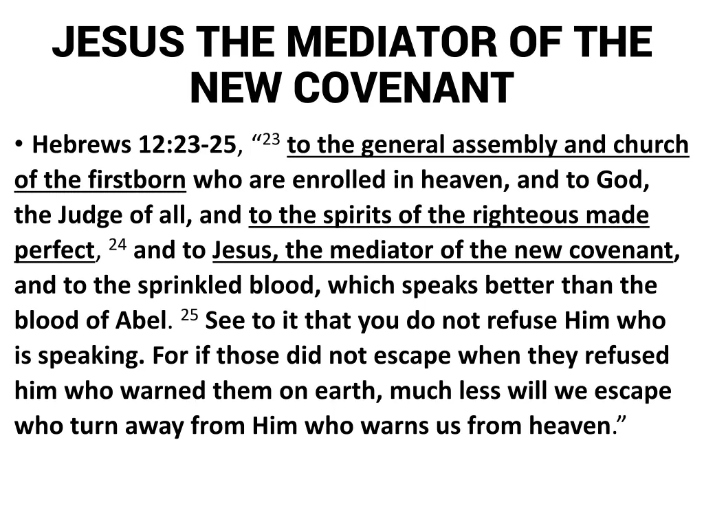 jesus the mediator of the new covenant