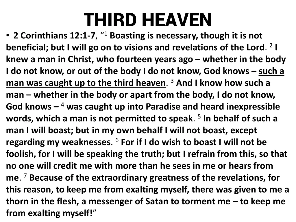 third heaven