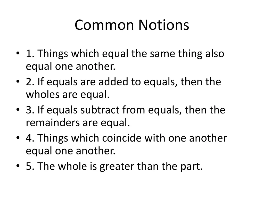 common notions