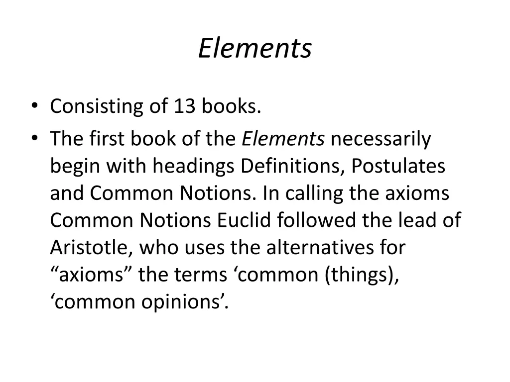 elements