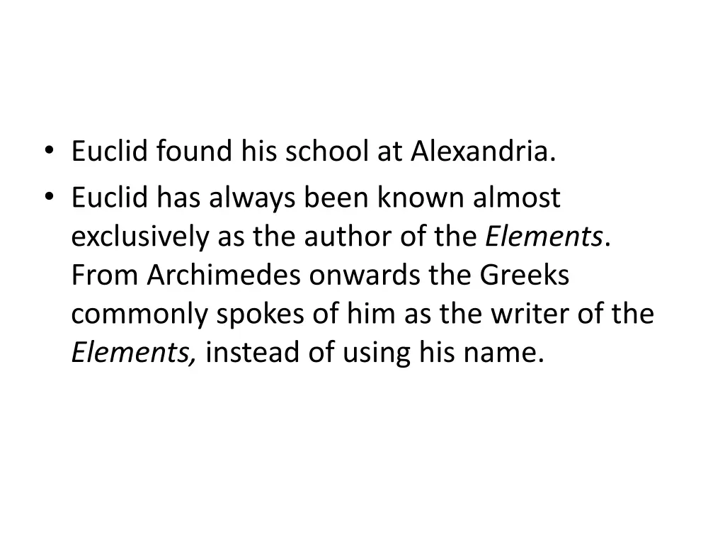 euclid found his school at alexandria euclid