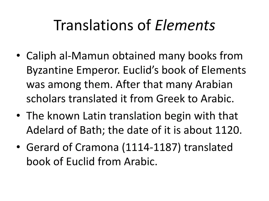 translations of elements