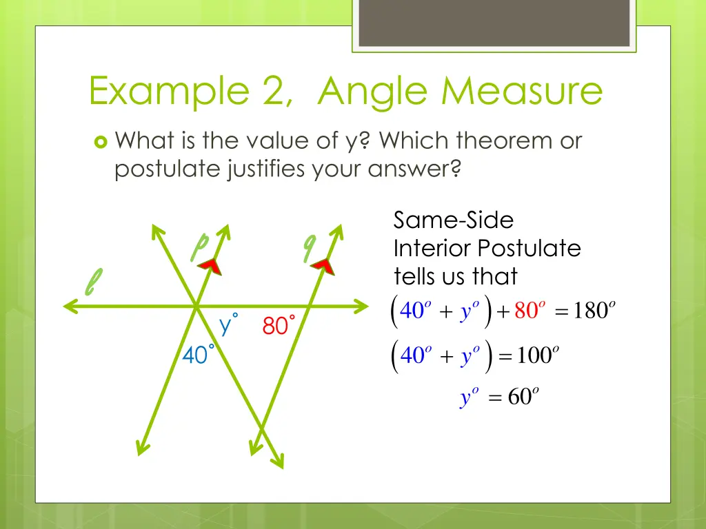 example 2 angle measure