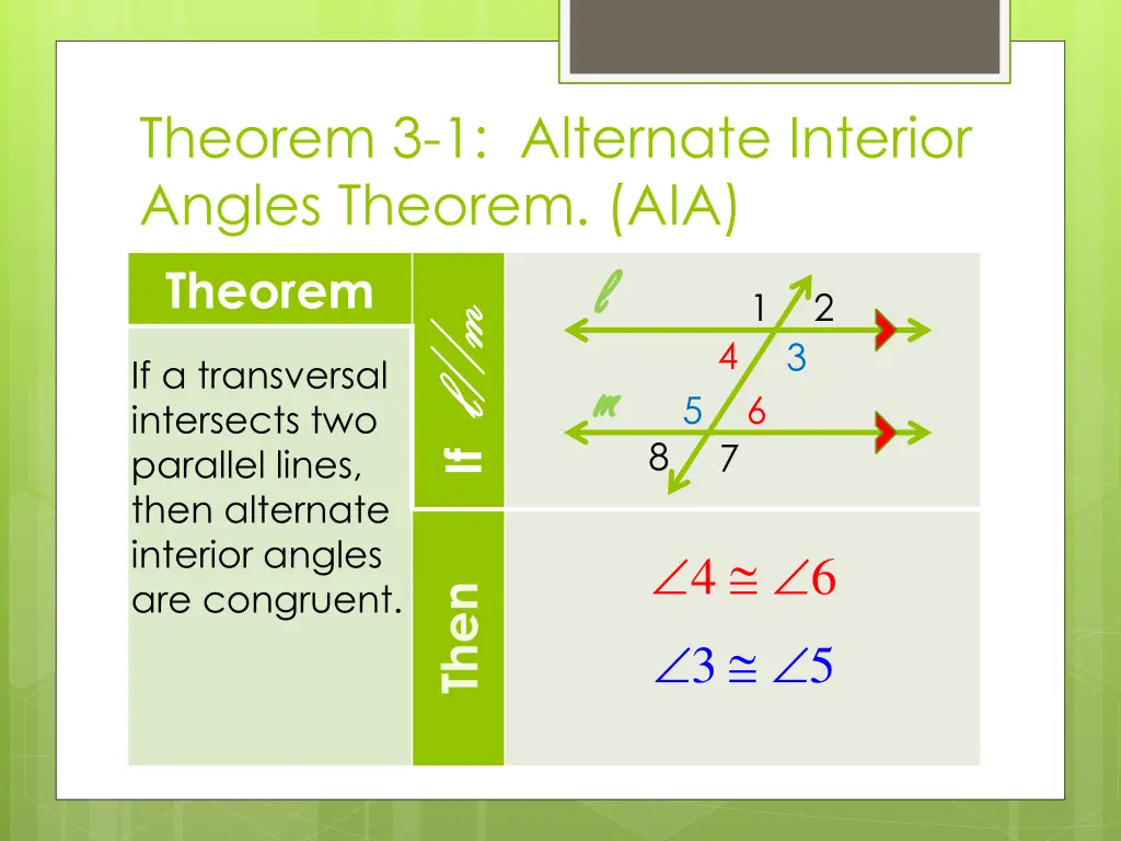 theorem 3 1 alternate interior angles theorem