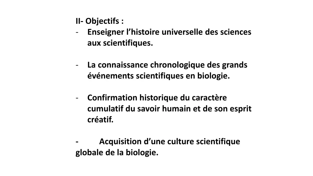 ii objectifs enseigner l histoire universelle