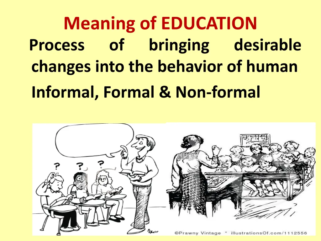 meaning of education process of changes into