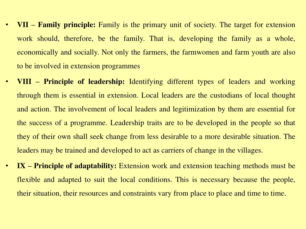 vii family principle family is the primary unit