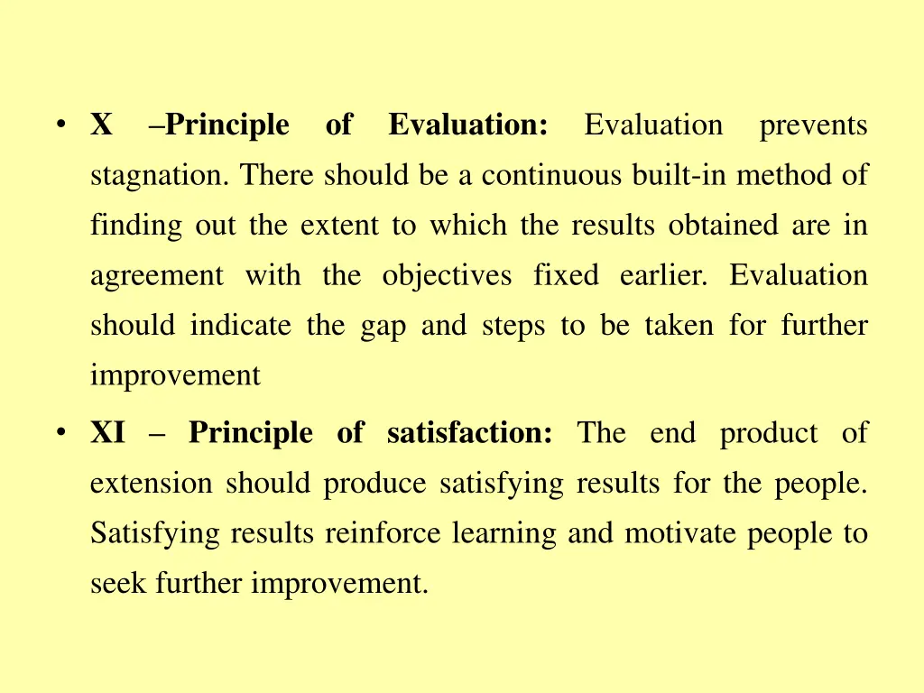 x principle of evaluation evaluation prevents