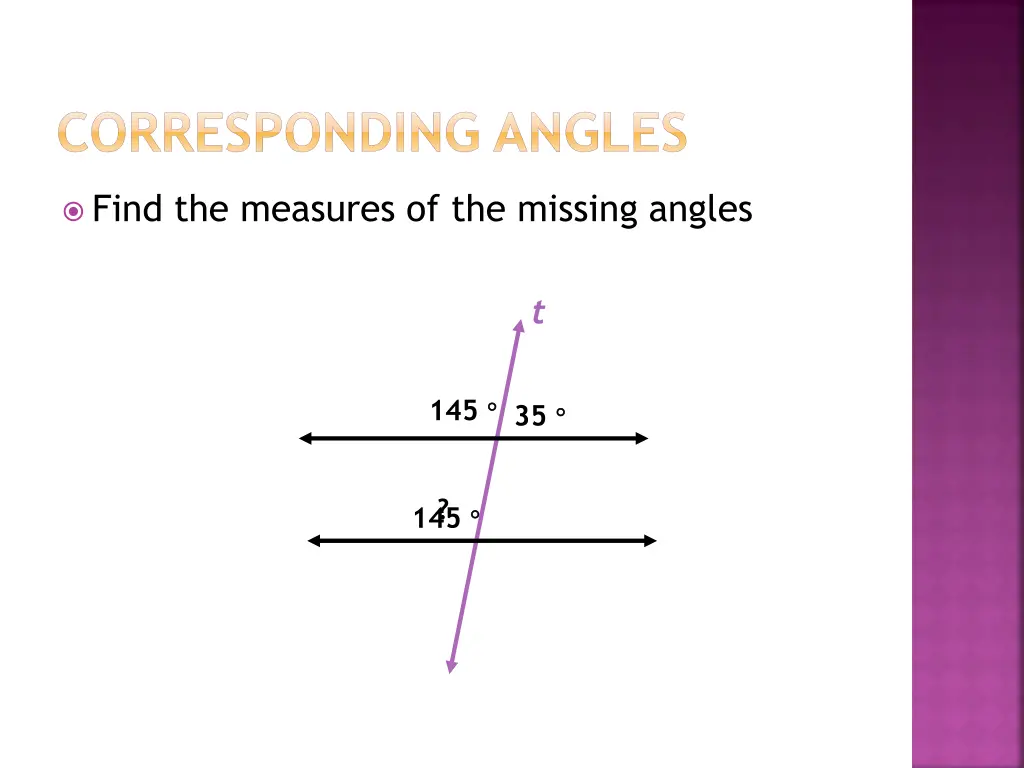 corresponding angles 1