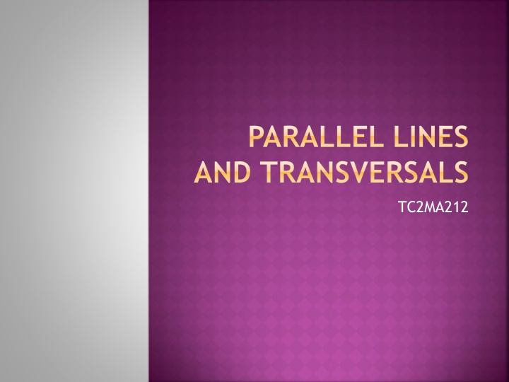 parallel lines and transversals