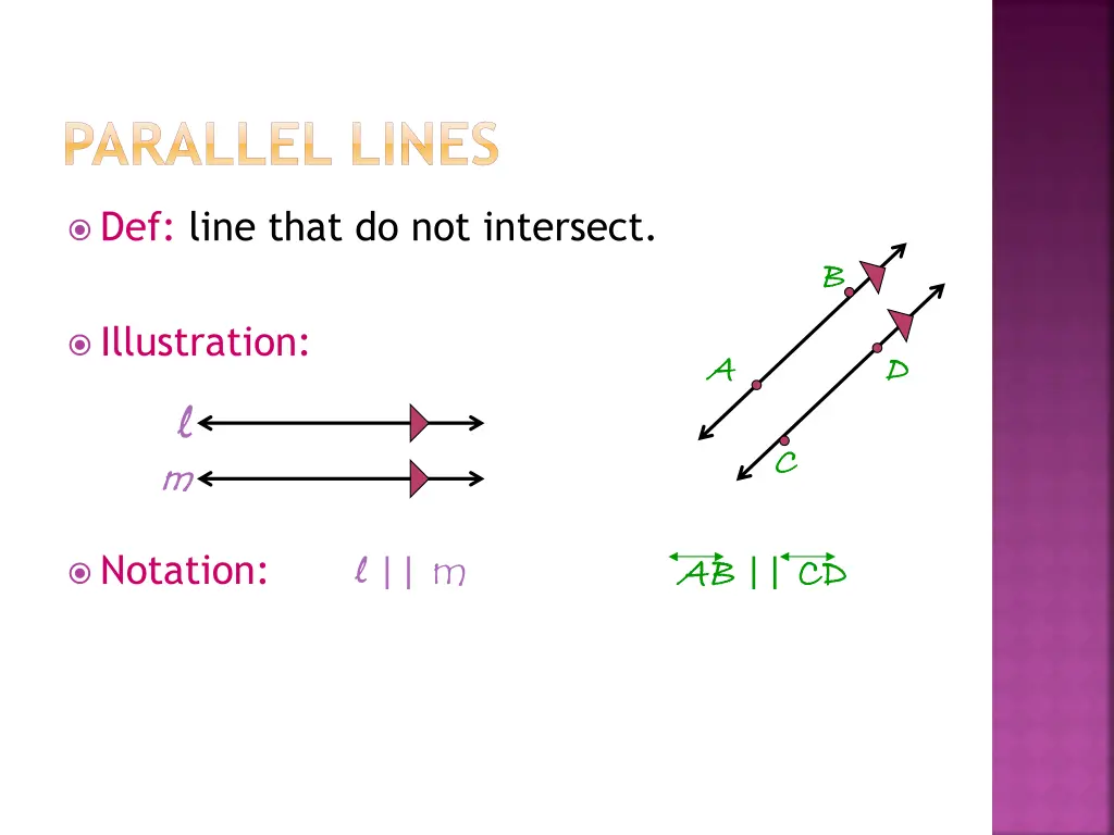 parallel lines