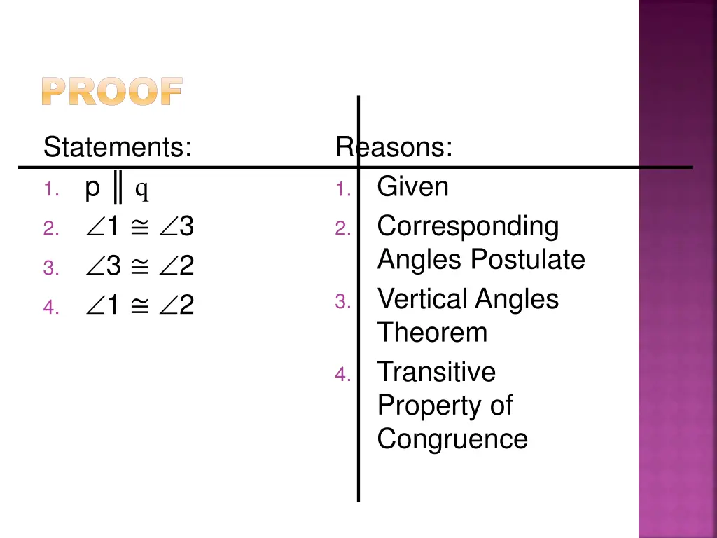 proof proof statements 1 p q 2 1 3 3 3 2 4 1 2