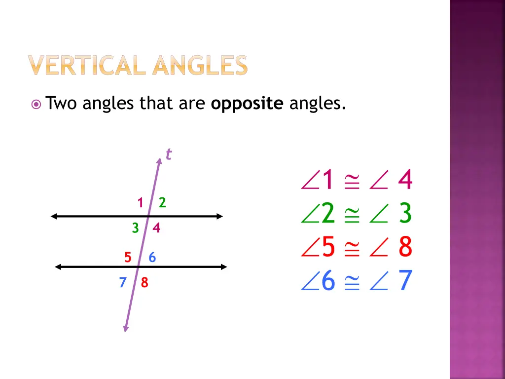 vertical angles