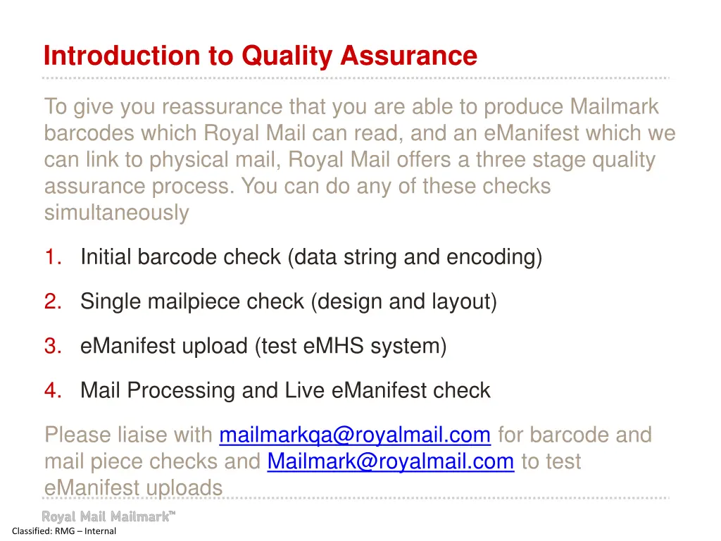 introduction to quality assurance