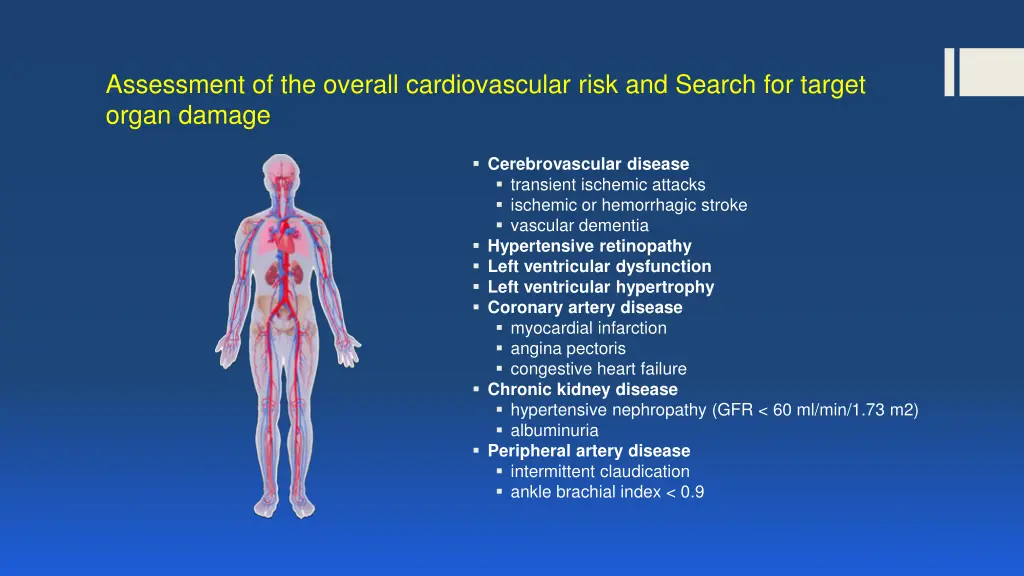 assessment of the overall cardiovascular risk