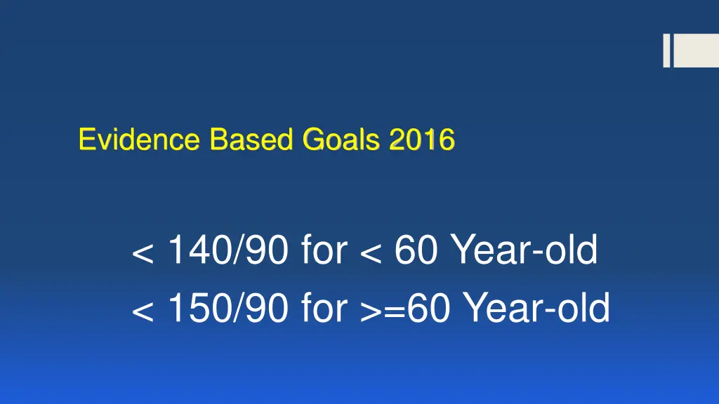 evidence based goals 2016