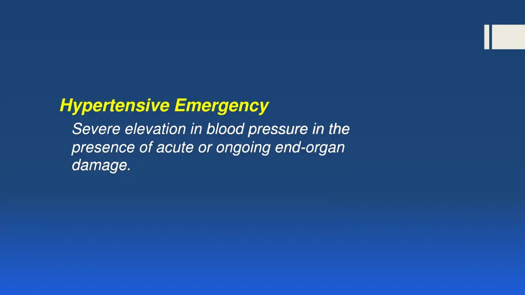 hypertensive emergency severe elevation in blood