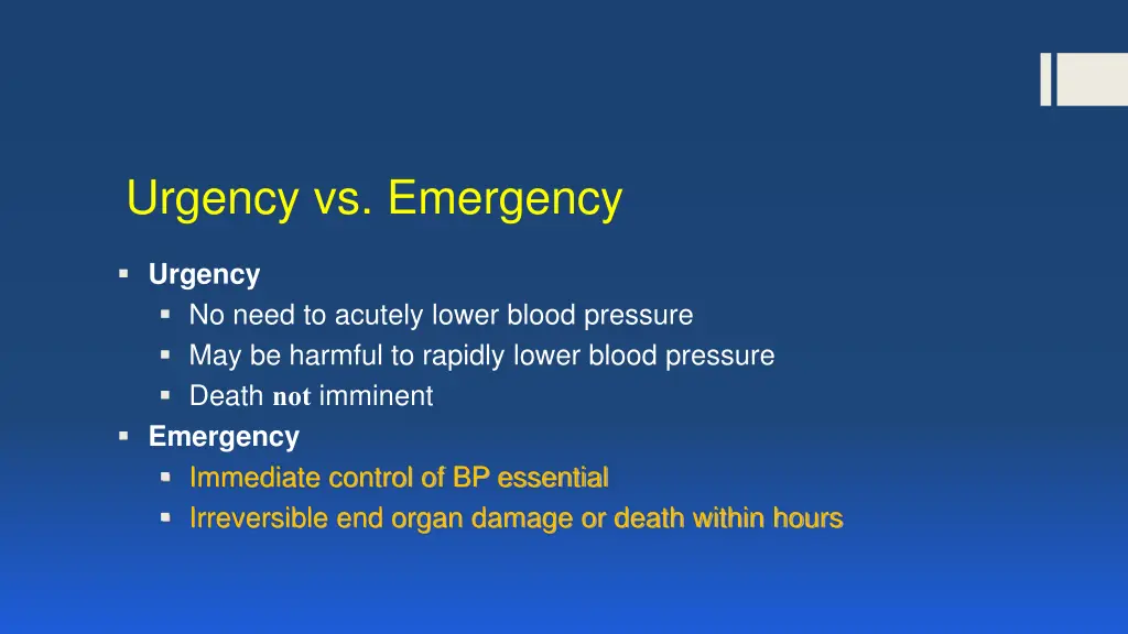 urgency vs emergency 1
