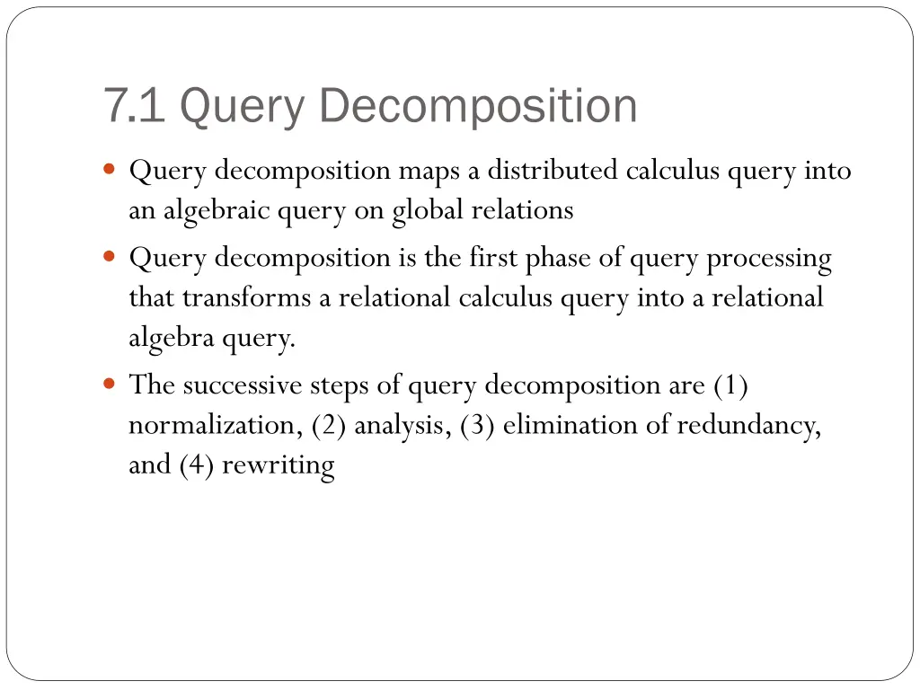 7 1 query decomposition