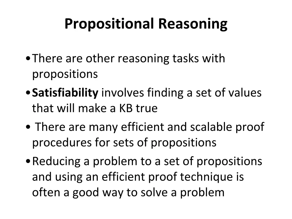 propositional reasoning