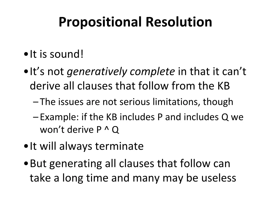 propositional resolution