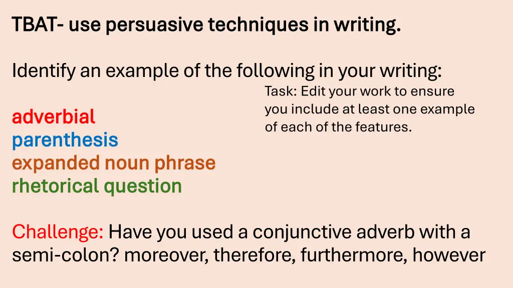 tbat tbat use persuasive techniques in writing