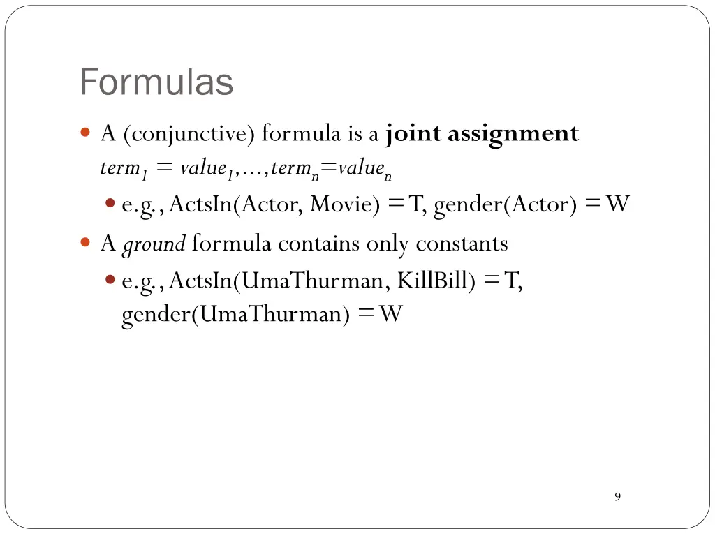 formulas