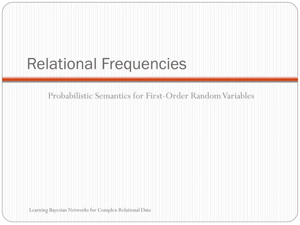 relational frequencies