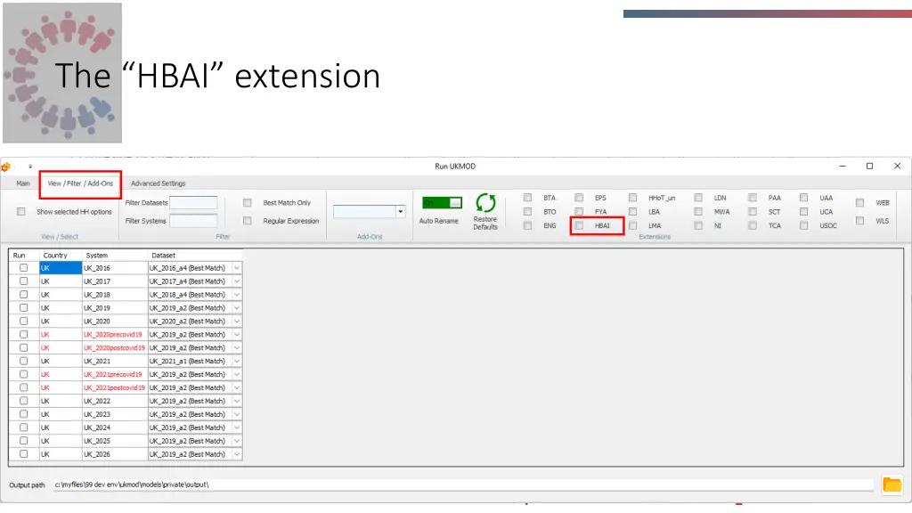 the hbai extension