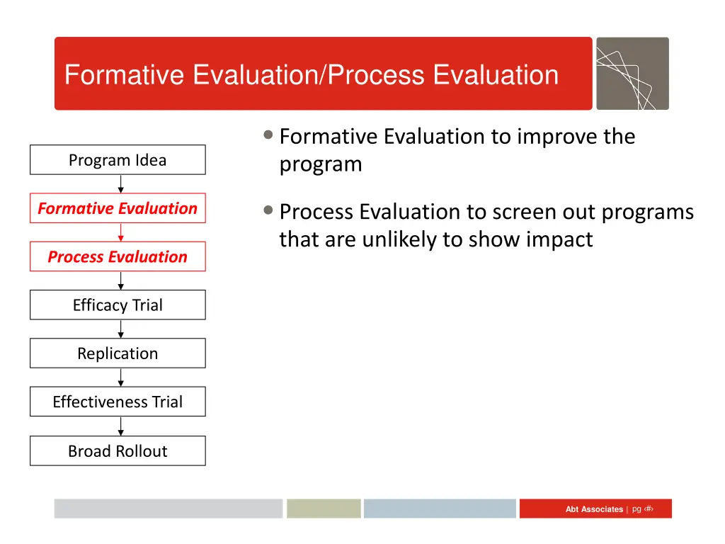 formative evaluation process evaluation
