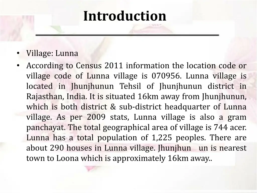 introduction