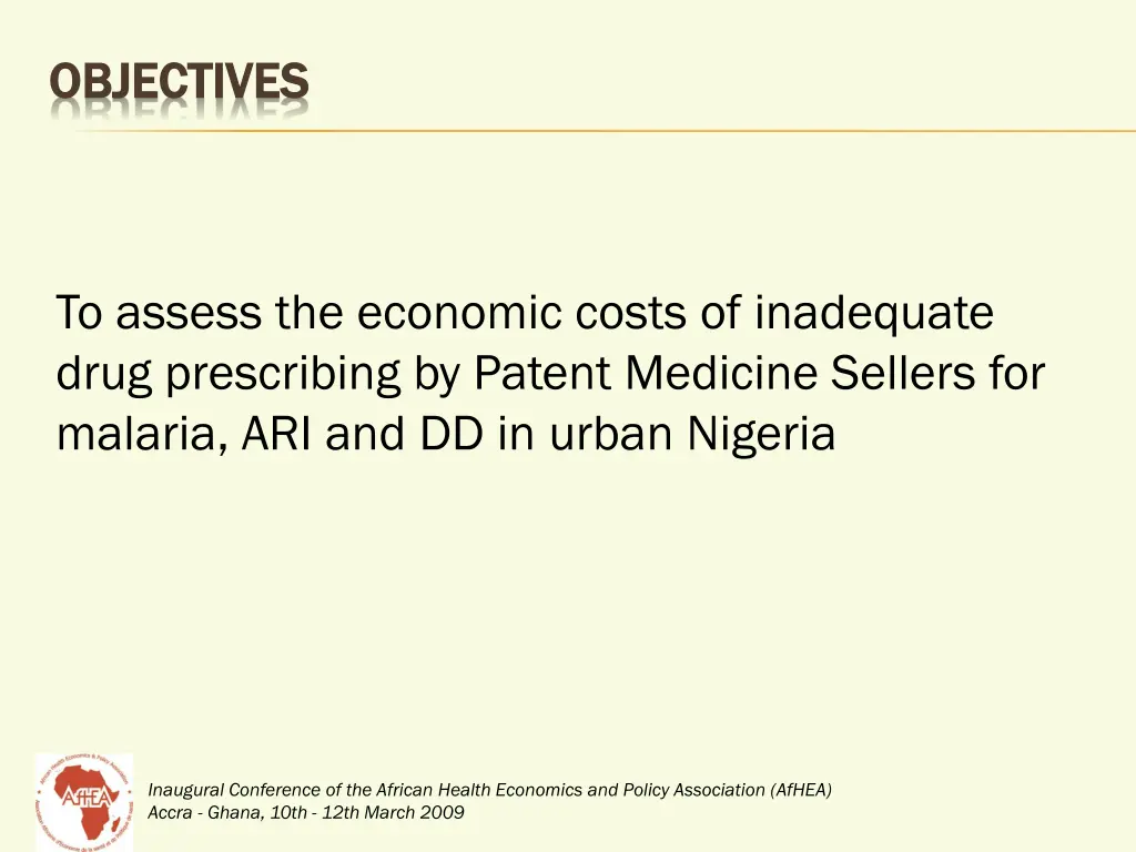 objectives objectives