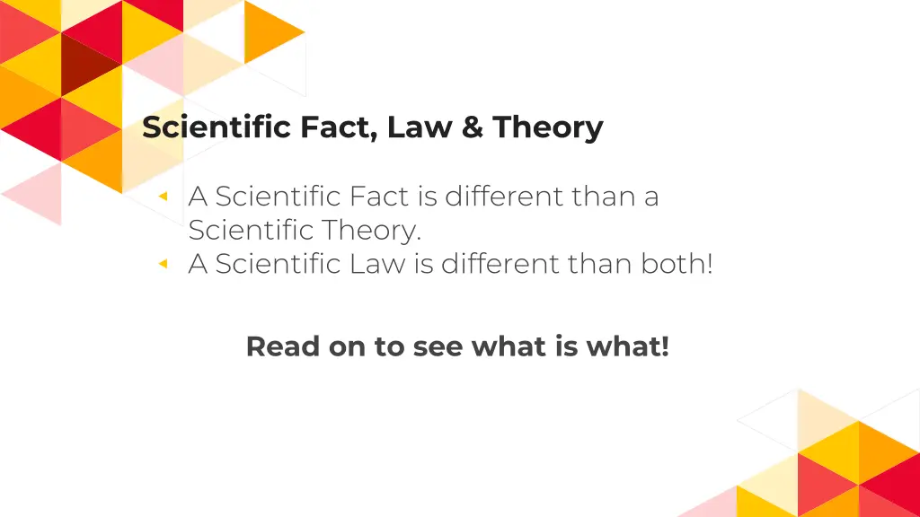 scientific fact law theory