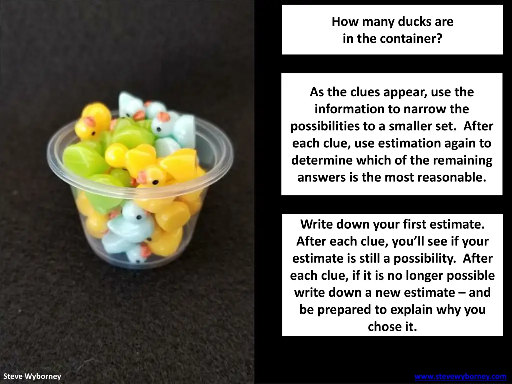 how many ducks are in the container