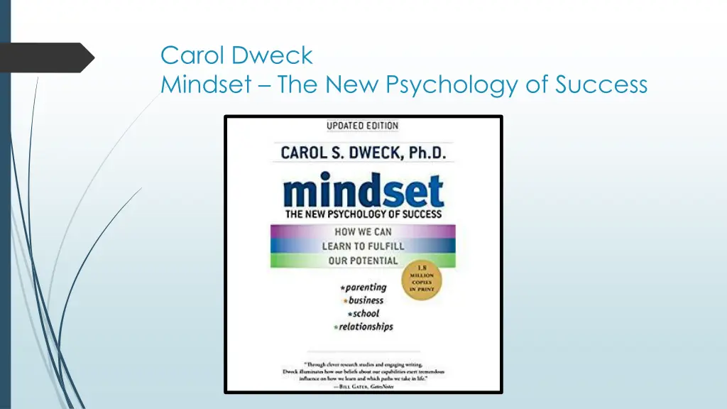 carol dweck mindset the new psychology of success