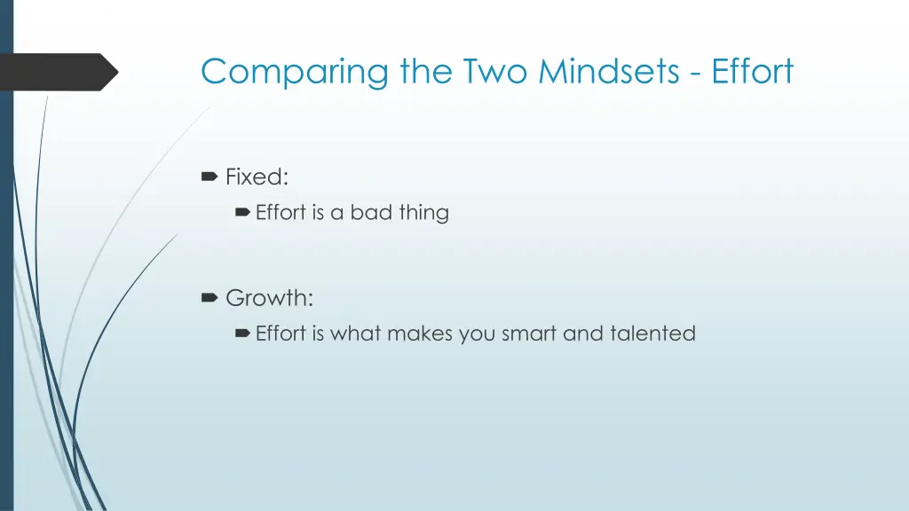 comparing the two mindsets effort