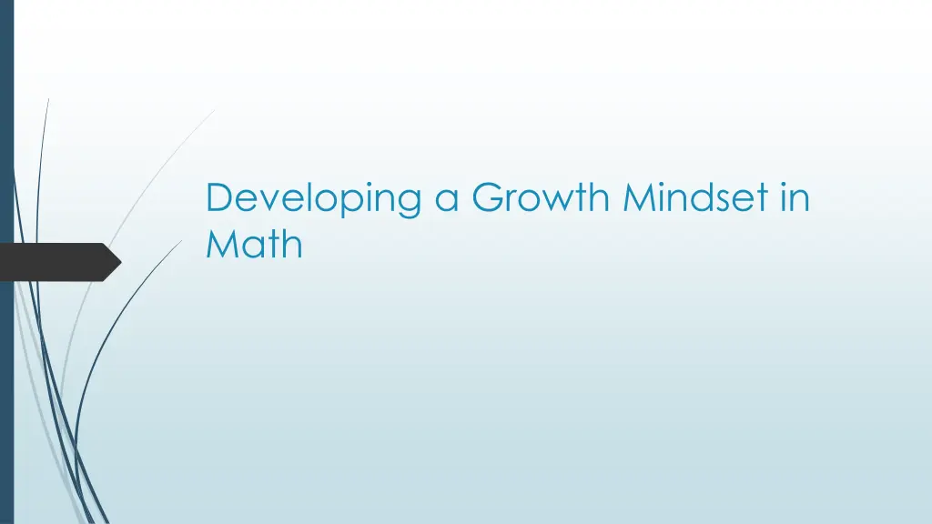 developing a growth mindset in math