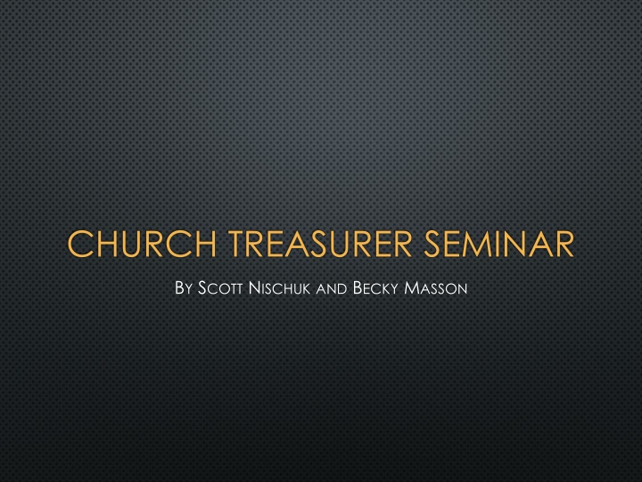 church treasurer seminar