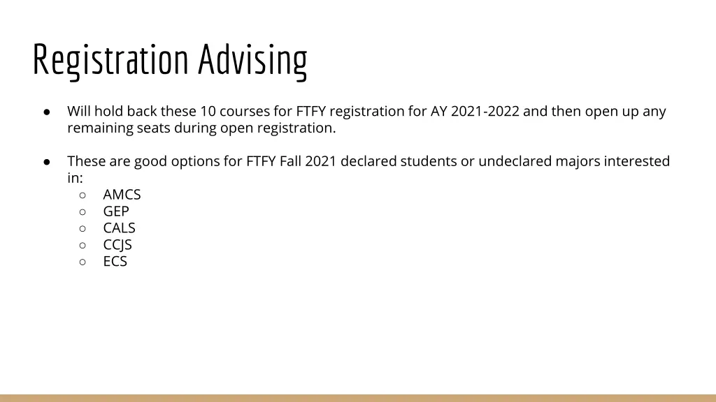 registration advising