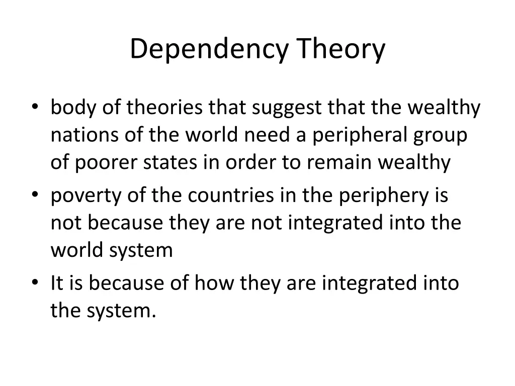 dependency theory