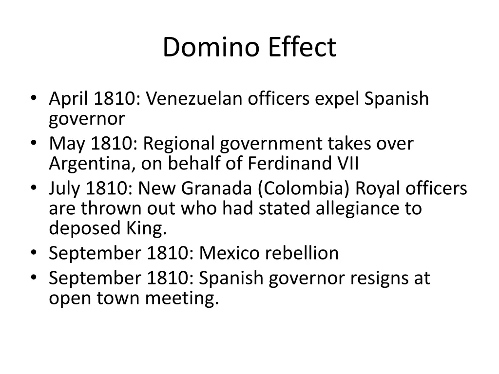 domino effect