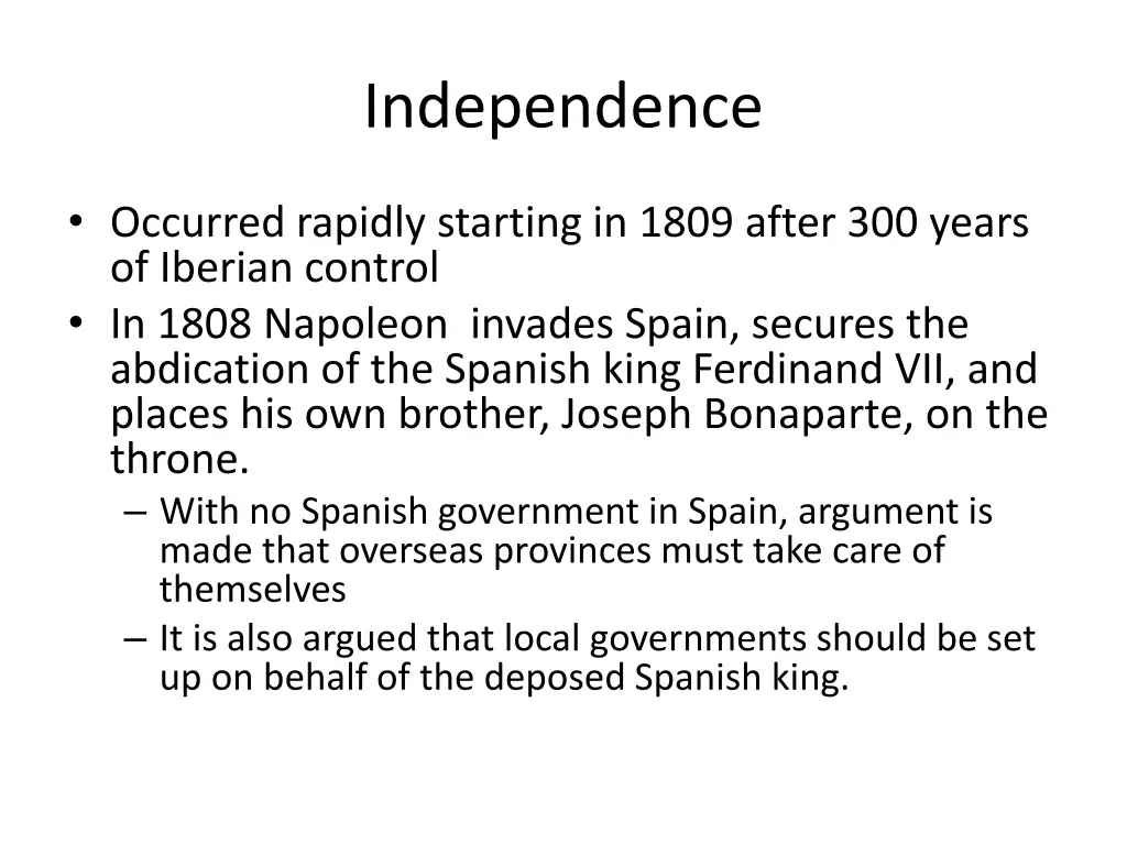 independence