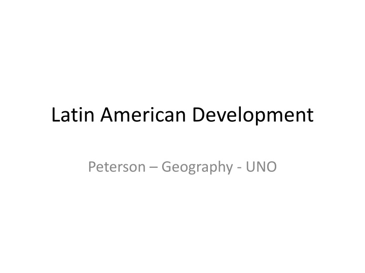 latin american development