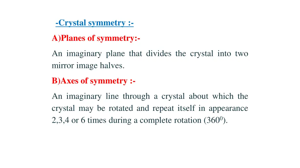 crystal symmetry
