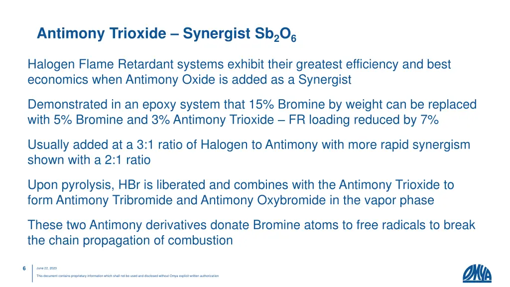 antimony trioxide synergist sb 2 o 6