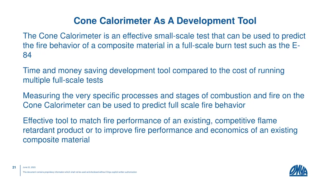 cone calorimeter as a development tool