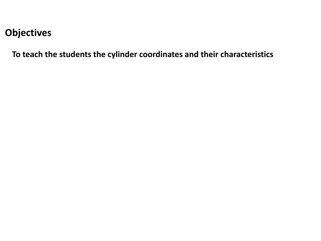 objectives