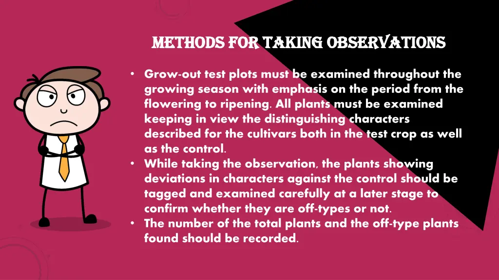 methods for taking observations methods