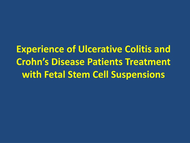 experience of ulcerative colitis and crohn